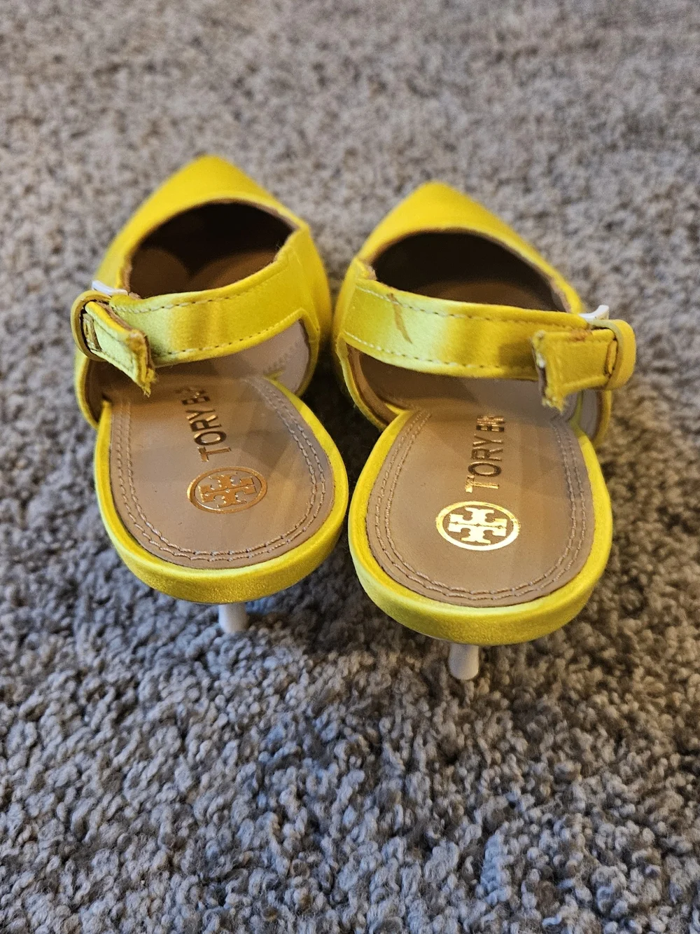 Tory Burch | Yellow Pointed Slingback Pumps | Size 7.5